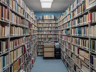 Obraz premium Sorted Health Journals Systematically Displayed in a Clinic