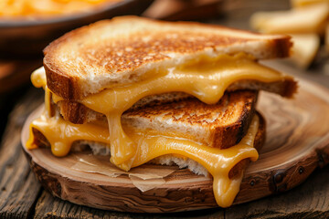 Melted Cheese Heaven: Grilled Sandwich with Cheddar and Gouda