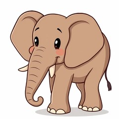 Obraz premium Cute Cartoon Elephant Illustration 
