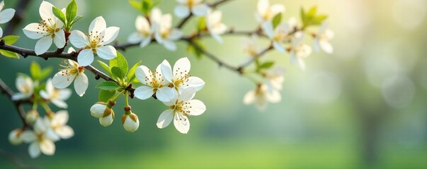 Delicate branches adorned with soft white blooms, blooming trees, willow tree, flower