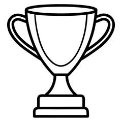 Minimalist Trophy Line Art Design for Vector Graphics
