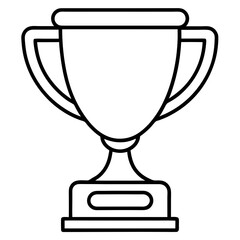 Minimalist Trophy Line Art Design for Vector Graphics