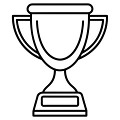 Minimalist Trophy Line Art Design for Vector Graphics