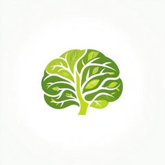 Green Tree Shaped Like a Human Brain