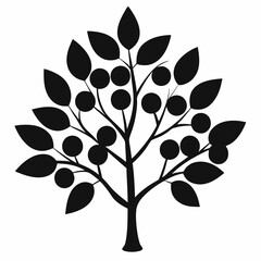 Minimalist Serviceberry Silhouette Illustration