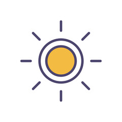 Sun icons set vector stock illustration