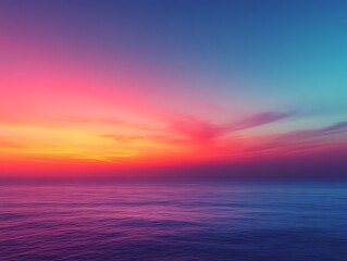 Vibrant sunset over calm ocean. (3)