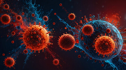 Modern Microscopic Virus Cell Structure Study