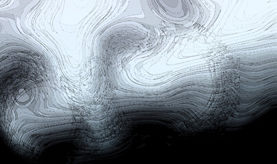 Curved wavy cracked gray lines