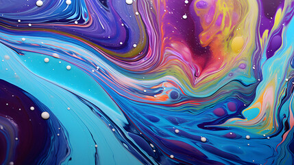 Digital iridescent acrylic painting abstract poster web background