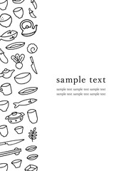 手描きの和食器のフレーム