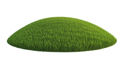 Green grassy hill under a clear blue sky