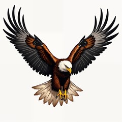 Obraz premium american bald eagle flying