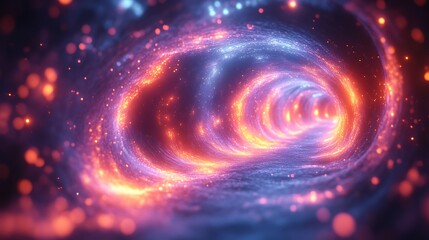Obraz premium Glowing swirling energy tunnel.
