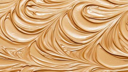 Creamy Beige Swirls on Smooth Surface for Artistic Background Design