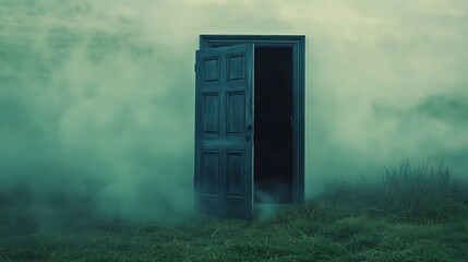 An Imaginary Door Slightly Ajar, Revealing a Path to Mystery and Boundless Imagination