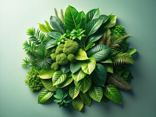 Fototapeta premium Eco-Friendly Business, Organic Leaf Design, Nature Conservation, Green Ecology, Sustainable Business Practices