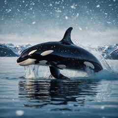 Fototapeta premium dolphin in the water