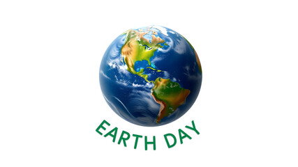 Fototapeta premium Earth day concept on white background, World environment day.&nbsp;Generative AI