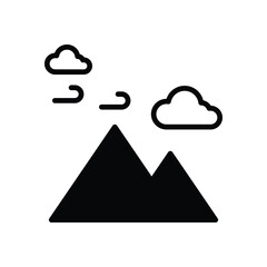 Mountains icons set vector stock illustration