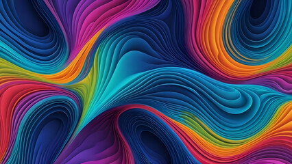 Obraz premium An intricate generative artwork featuring flowing organic patterns, vibrant gradients, and dynamic shapes created with AI.