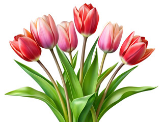 Fototapeta premium Elegant Pink Tulip Trio