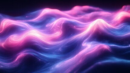 Obraz premium Abstract pink and blue glowing wave texture.
