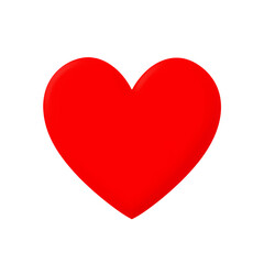 Elegant Red Heart Symbol on Transparent Background - Perfect for Valentine's Themes