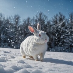 rabbit in the snow