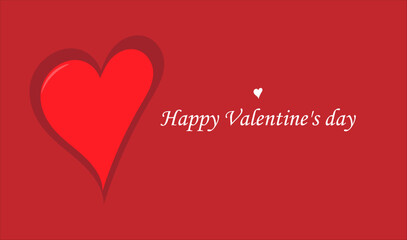 happy valentine's day text maroon heart