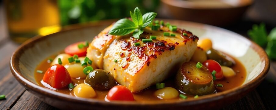 Prato de frango assado com cebolas e cenouras, aroma, assado