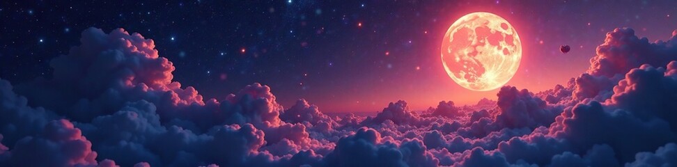 Glowing tendrils extending from a distant moon, cosmos, glowing