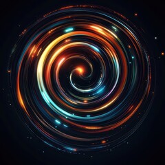 Dynamic spirals made of interlocking parts, visualizing endless growth, innovation, and collaboration