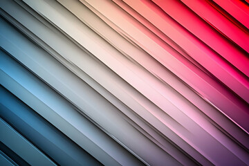 Obraz premium Abstract diagonal lines background with a gradient of blue, grey, pink and red colors. Perfect for modern designs and presentations.