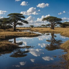 Obraz premium tree on the lake