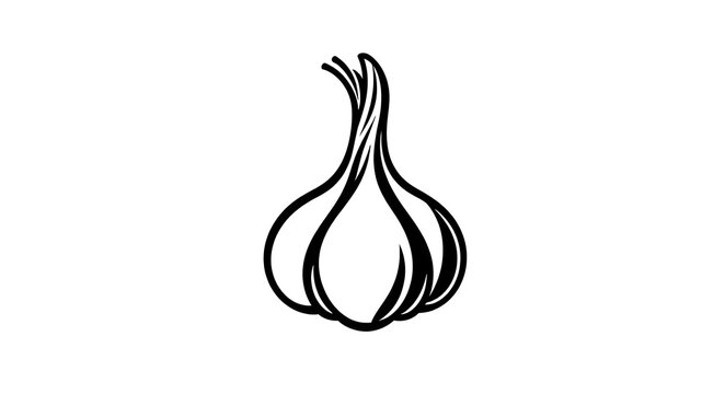 Garlic logo icon on white background. Generative AI