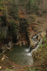 waterfall in the mountains