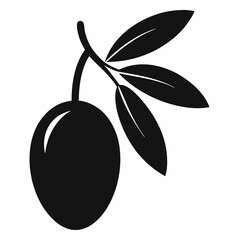 Olive black silhouette vector