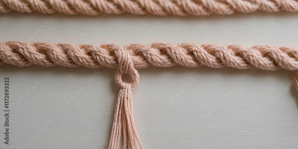Poster a rope with a fringe is shown in a close up