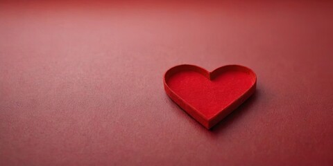 Fototapeta premium A red heart is on a red background