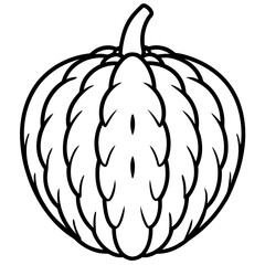 Stylized Balsam Apple in Minimalist Vector