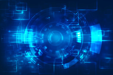 2d illustration Abstract futuristic electronic circuit technology background, Abstract background for cyber technology futuristic concept