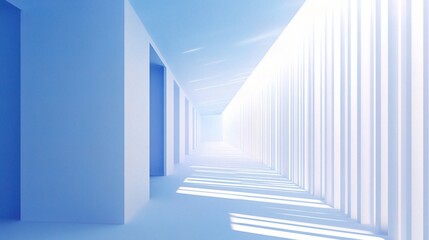 Obraz premium Modern Minimalist Interior Space with Bright Natural Light
