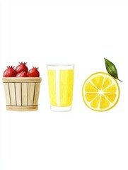 Pomegranate baskets and lemonade a fresh watercolor perspective