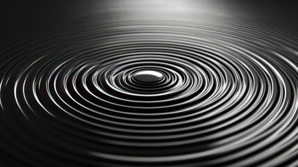 Fototapeta premium Abstract Circular Ripples in Dark Water Surface Swirling Calmly