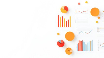 Modern infographic presentation with colorful charts and graphs