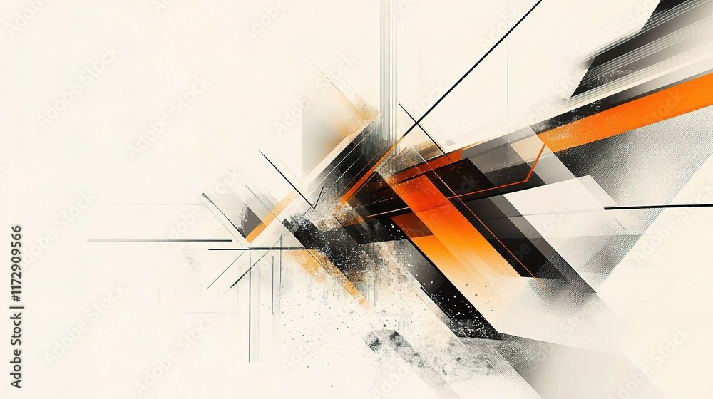 Poster abstract dynamic background with geometric lines and shapes