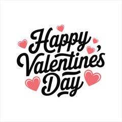 Happy valentines day card with heart shape and flowers flat design. 
