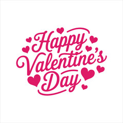 Happy valentines day card with heart shape and flowers flat design. 
