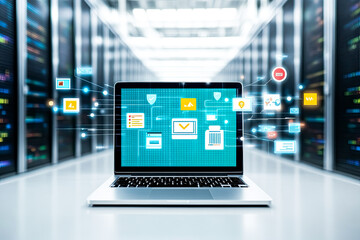 Cloud tech with data protection in a digital network